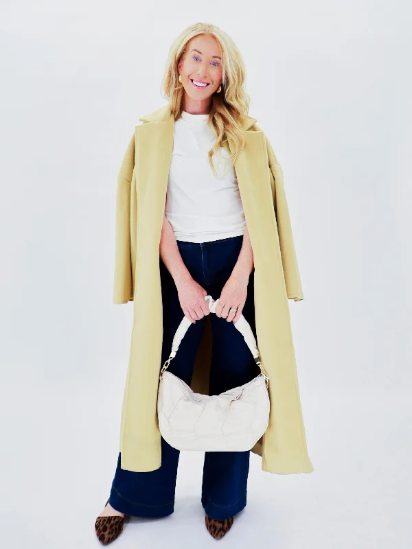 Dede Long Open Coat Fleece Down Feather