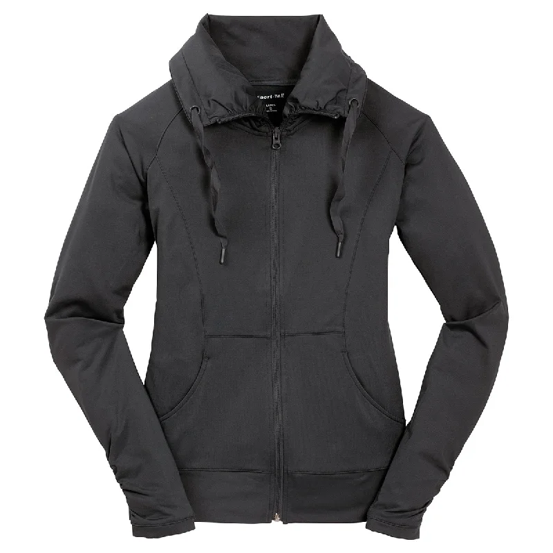 Sport-Tek Women's Charcoal Grey Sport-Wick Stretch Full-Zip Jacket Denim Jacket Leather Jacket Suede Jacket Sport-Tek Women's Charcoal Grey Sport-Wick Stretch Full-Zip Jacket Denim Jacket Leather Jacket Suede Jacket