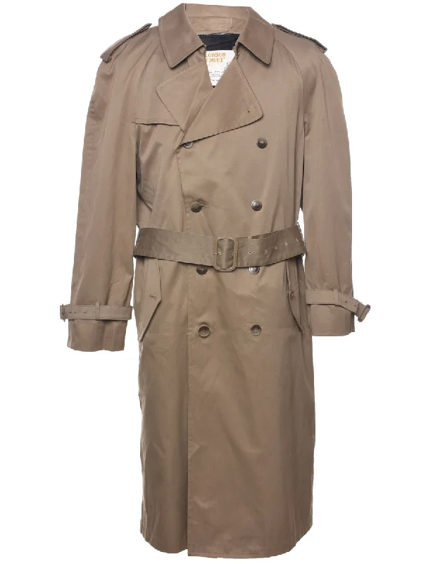 London Fog Trench Coat - XL Hooded Caped Scarf