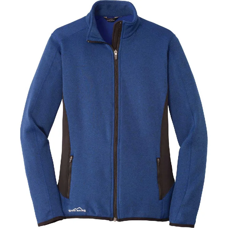 Eddie Bauer Women's Blue Heather Full-Zip Heather Stretch Fleece Jacket Faux Fur Jacket Real Fur Jacket Shearling Jacket Eddie Bauer Women's Blue Heather Full-Zip Heather Stretch Fleece Jacket Faux Fur Jacket Real Fur Jacket Shearling Jacket
