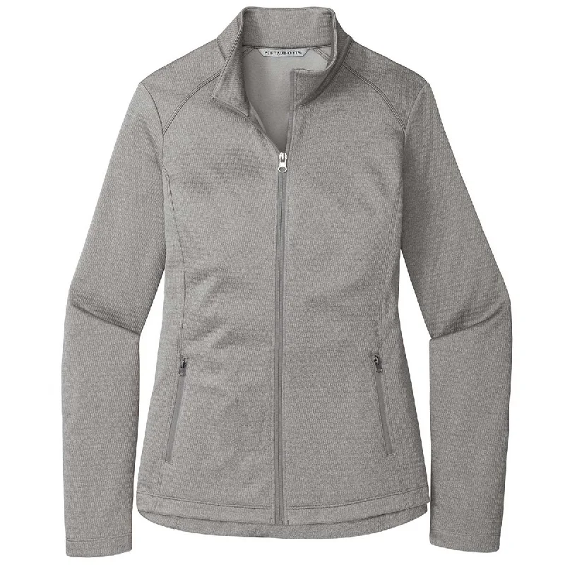 Port Authority Women's Gusty Grey Heather Diamond Fleece Full Zip Jacket Cotton Fabric Linen Fabric Terry Fabric Port Authority Women's Gusty Grey Heather Diamond Fleece Full Zip Jacket Cotton Fabric Linen Fabric Terry Fabric