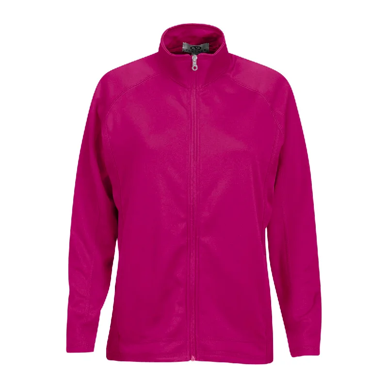 Vantage Women's Berry Pink Brushed Back Micro-Fleece Full-Zip Jacket Fleece Jacket Down Jacket Parka Vantage Women's Berry Pink Brushed Back Micro-Fleece Full-Zip Jacket Fleece Jacket Down Jacket Parka