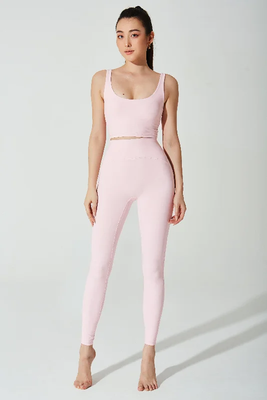 Taylor Cropped Tank - Blush lime green tank