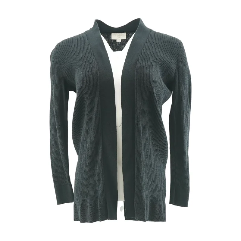 Black Solid Cardigan Sweater Cardigan Knitwear Sweater