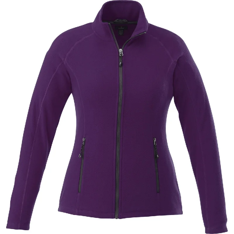 Elevate Women's Dark Plum Rixford Polyfleece Jacket Fleece Jacket Down Jacket Feather Jacket