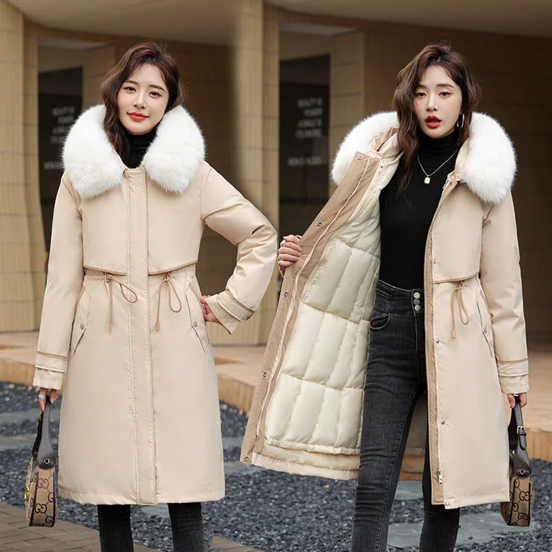 Dress Three Wear Detachable Pie To Overcome The New Down Cotton Clothes Waist Show Thin And Thick Cotton Coat Quilted Jacket Anorak Windbreaker