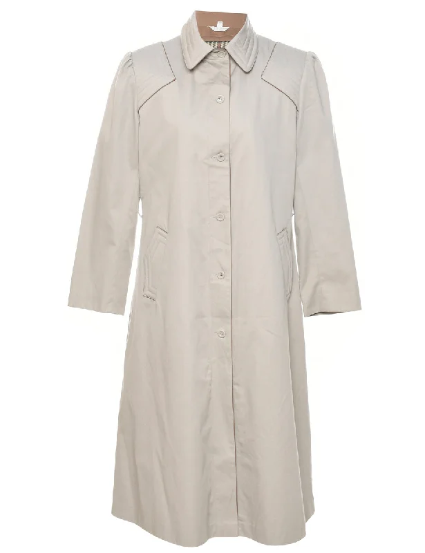 JC Penney Trench Coat - M Lapel Coat Peter Pan Collar Coat Cowl Neck Coat
