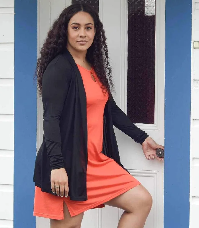 Puresilk Sheer Longline Cardigan Terry Blend Velvet Blend Canvas Blend