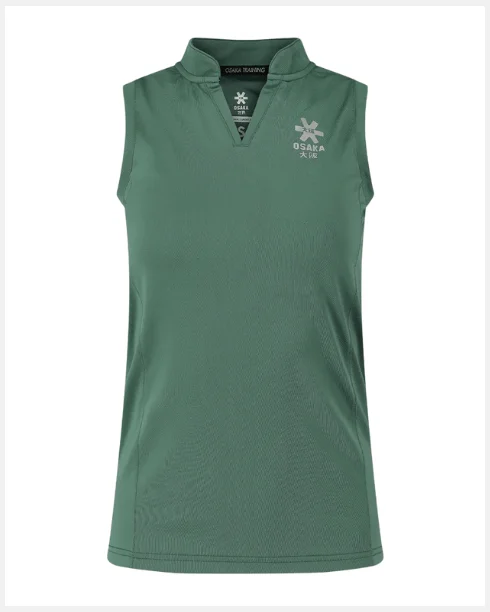 Osaka Women Court Tank Top Bayou Green metallic tank top