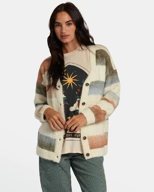 Here We Are Cardigan Sweater - Multi Open Front Closed Front Wrap Front