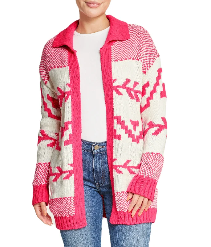 Belted Nordic Cardigan Lace Blend Ribbed Blend Corduroy Blend