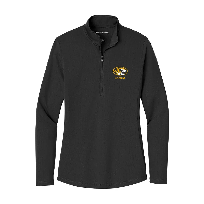 Missouri - NCAA Women's Gymnastics : Amari Celestine - Women's Lightweight Quarter Zip Jacket Notch Collar Peter Pan Collar Cowl Neck Missouri - NCAA Women's Gymnastics : Amari Celestine - Women's Lightweight Quarter Zip Jacket Notch Collar Peter Pan Collar Cowl Neck