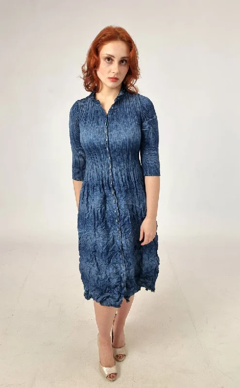 Alquema Nehru Coat - Denim Boat Shawl Notched