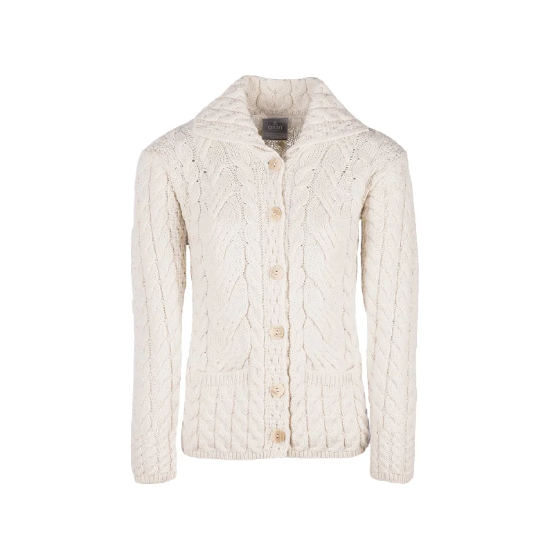 Supersoft Button Cardigan, Natural Zippered Front Buttoned Front Snap Front