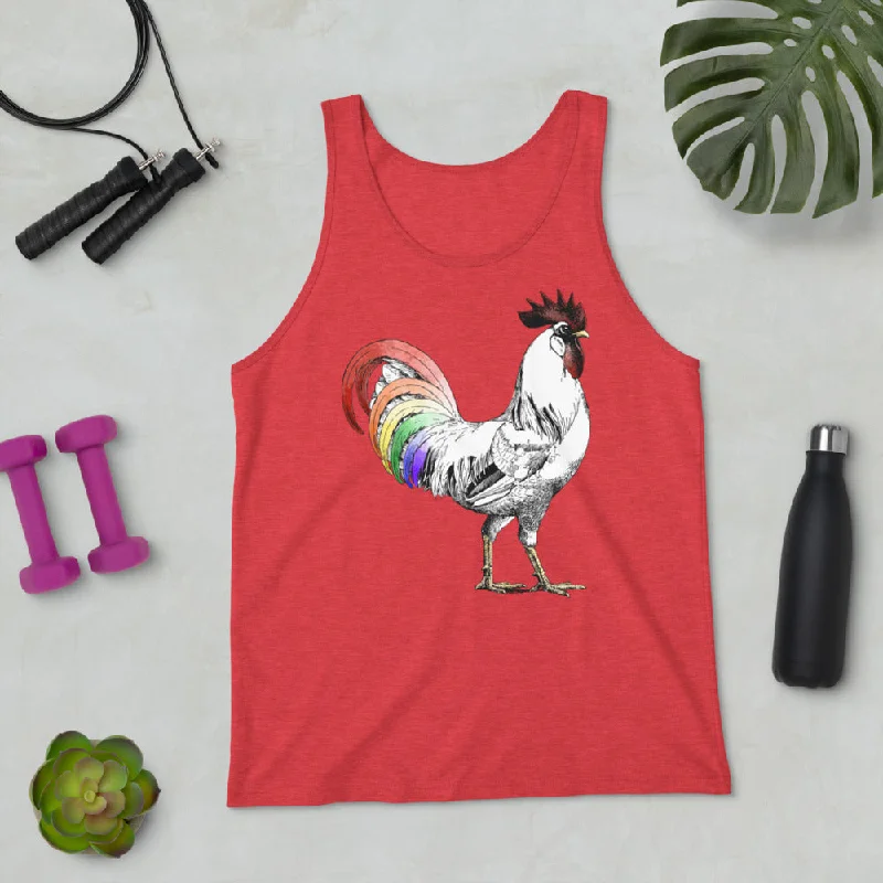 Pride Rooster Tank Top ribbed tank top