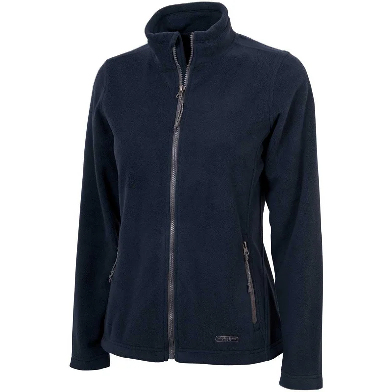 Charles River Women's Navy Boundary Fleece Jacket Boat Neck Shawl Collar Notched Collar Charles River Women's Navy Boundary Fleece Jacket Boat Neck Shawl Collar Notched Collar