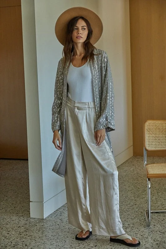 The All That Shimmers Cardigan *Runway Exclusive* Zippered Buttoned Snapped