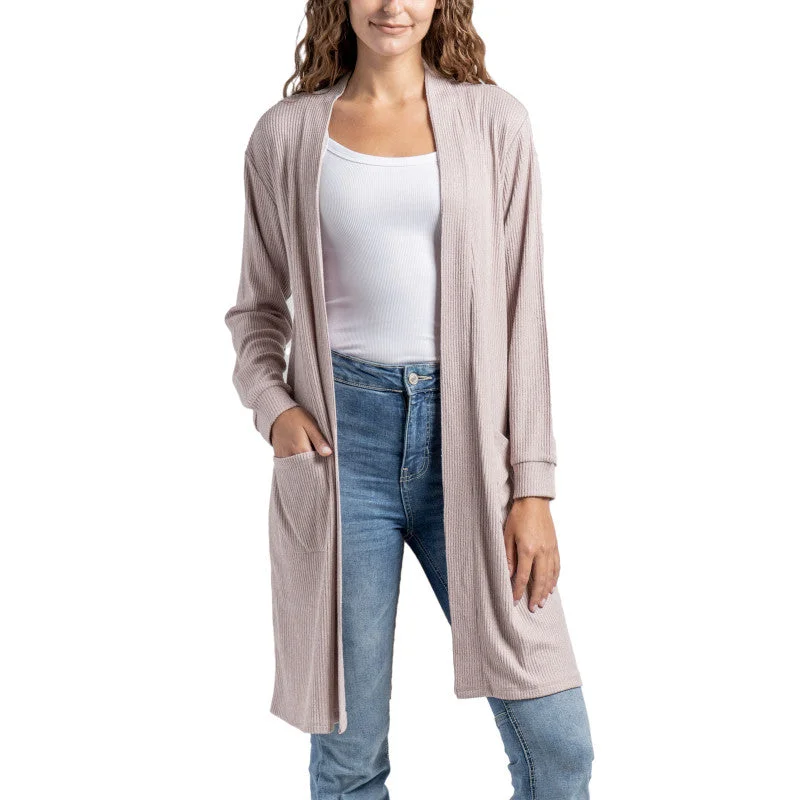 Hello Mello Cuddleblend Cardigan  - Pink Transparent Opaque Sheer