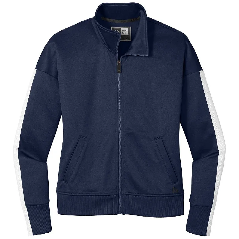 New Era Women's True Navy/White Track Jacket Herringbone Jacket Checkered Jacket Solid Jacket New Era Women's True Navy/White Track Jacket Herringbone Jacket Checkered Jacket Solid Jacket