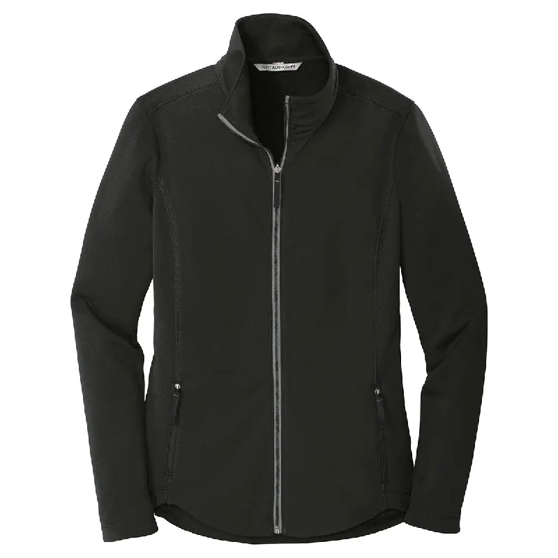 Port Authority Women's Deep Black Collective Smooth Fleece Jacket Lace Jacket Ribbed Jacket Sequined Jacket Port Authority Women's Deep Black Collective Smooth Fleece Jacket Lace Jacket Ribbed Jacket Sequined Jacket