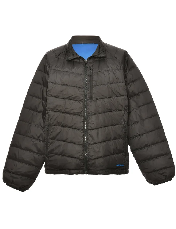 Puffer Black Coat - L Fitted Loose Oversized
