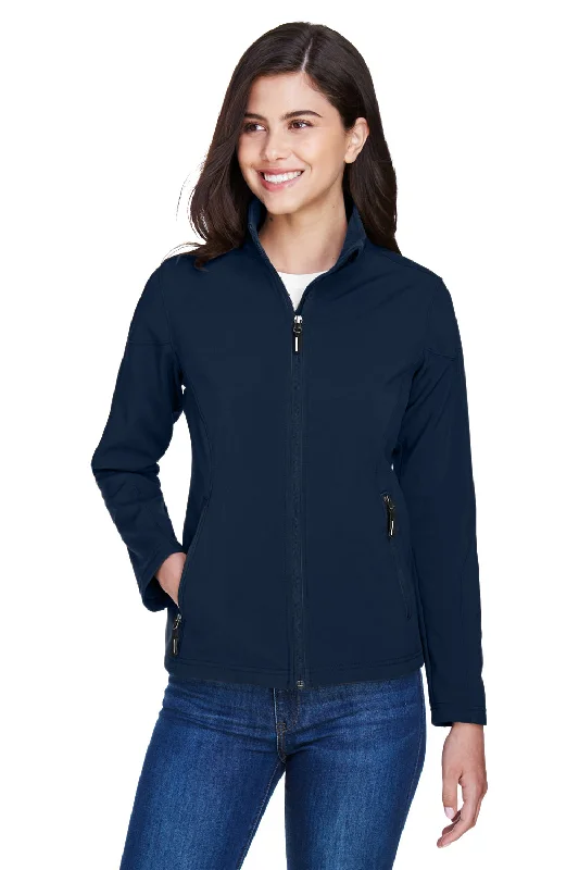 Core 365 Womens Cruise Water Resistant Full Zip Jacket - Classic Navy Blue