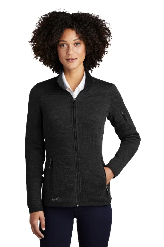 Eddie Bauer Womens Pill Resistant Fleece Full Zip Jacket - Black