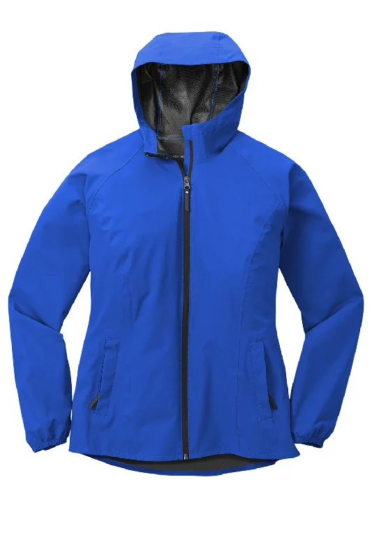 Port Authority Womens Essential Waterproof Full Zip Hooded Rain Jacket - True Royal Blue