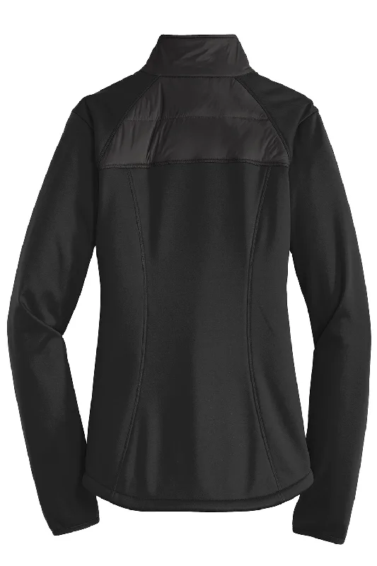 Port Authority Womens Hybrid Wind & Water Resistant Full Zip Jacket - Deep Black