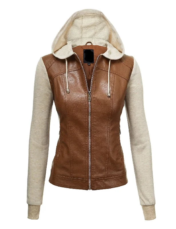 Camel Oatmeal / Real Leather & Cotton / XS