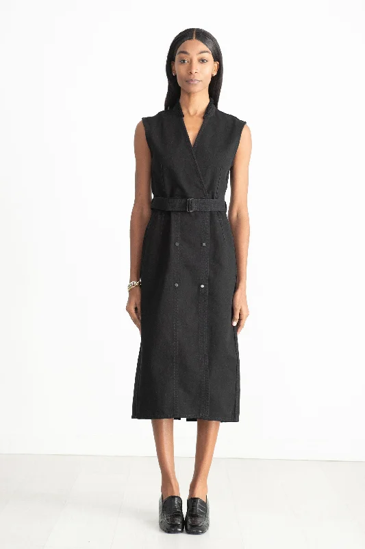 Demba Denim Dress, Black