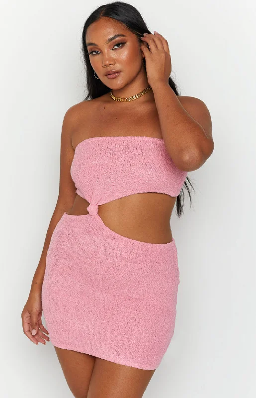 Fiona Pink Strapless Mini Dress