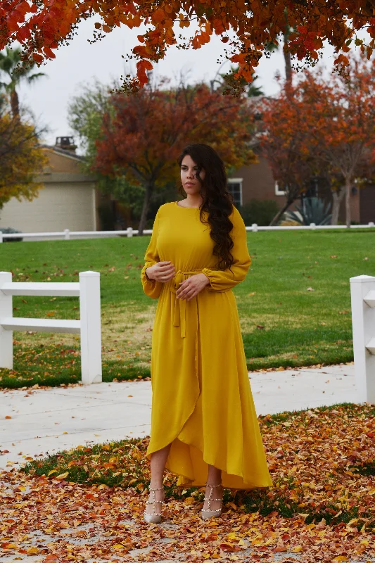 Paris Mustard Yellow Maxi Dress