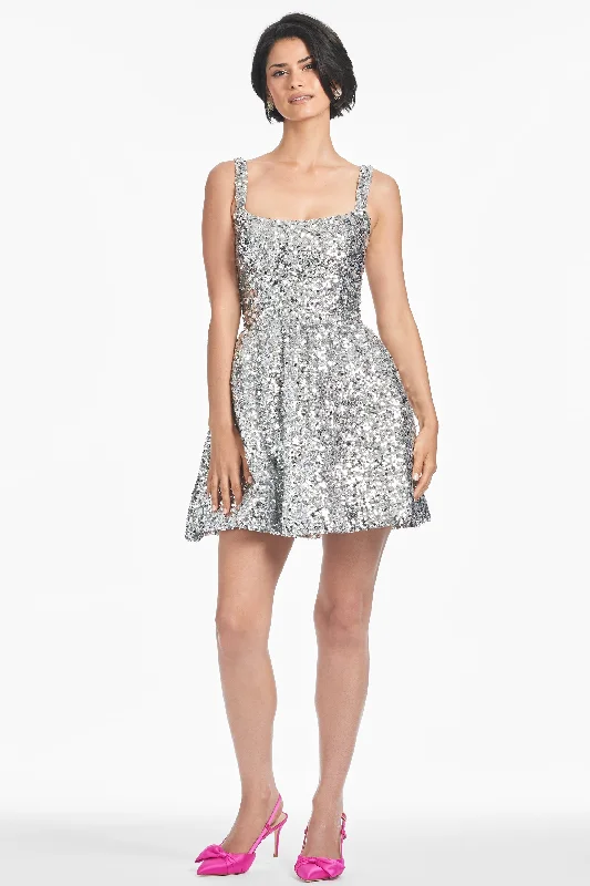 Quinn Dress - Silver Sequins