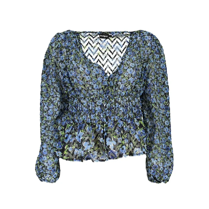 Blue Polyester Sweater