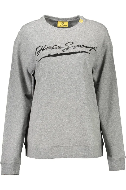 Chic Gray Contrast Detail Sweatshirt