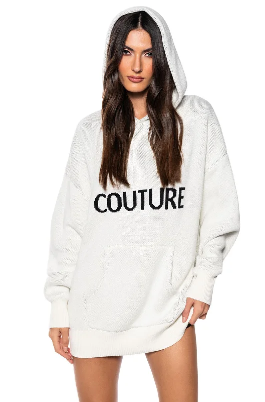 COUTURE OVERSIZED HOODED SWEATER