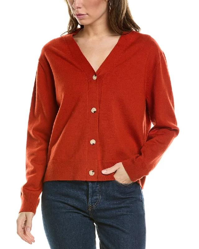 Vince High Button Wool & Cashmere-Blend Cardigan