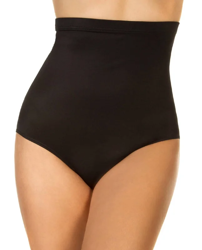 Super High Waisted Brief Tankini Bottom In Black