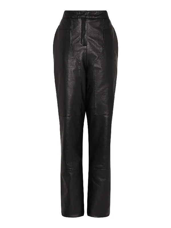 09 Tia Leather Pant | Black