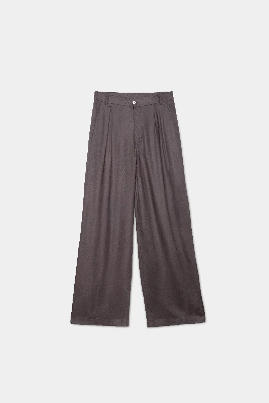 100% Ecovero Viscose Wide Leg Mid Waist Pants