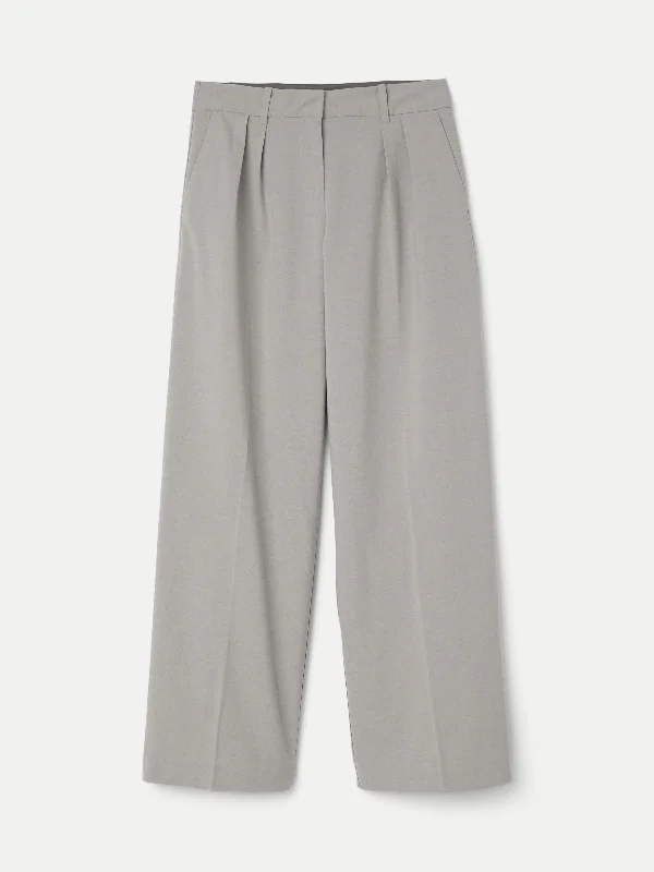 The Emma Low Waist Pant in Light Grey