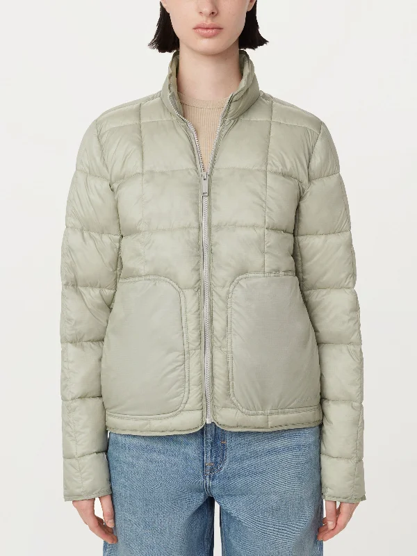 The Aero Packable Puffer Jacket in Stone Grey