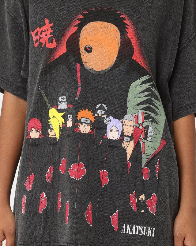 Goat Crew X Naruto Akatsuki Organic Heavyweight Vintage T-Shirt Vintage Black