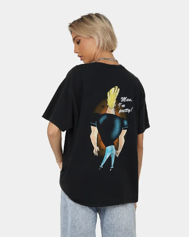 American Thrift X Johnny Bravo Man, I'm Pretty Vintage T-Shirt Black Wash