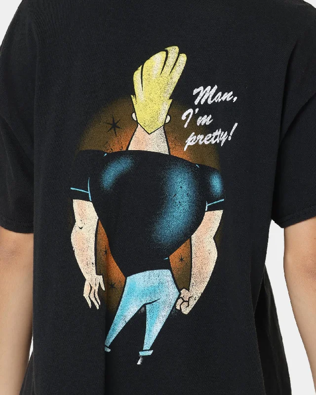 American Thrift X Johnny Bravo Man, I'm Pretty Vintage T-Shirt Black Wash