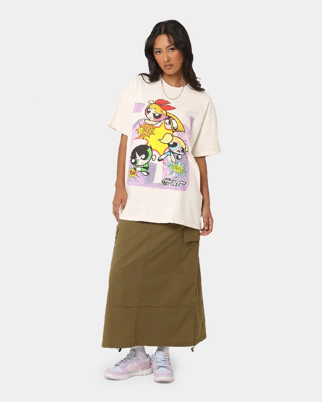 American Thrift X Powerpuff Girls Heavyweight Action Vintage T-Shirt Off White