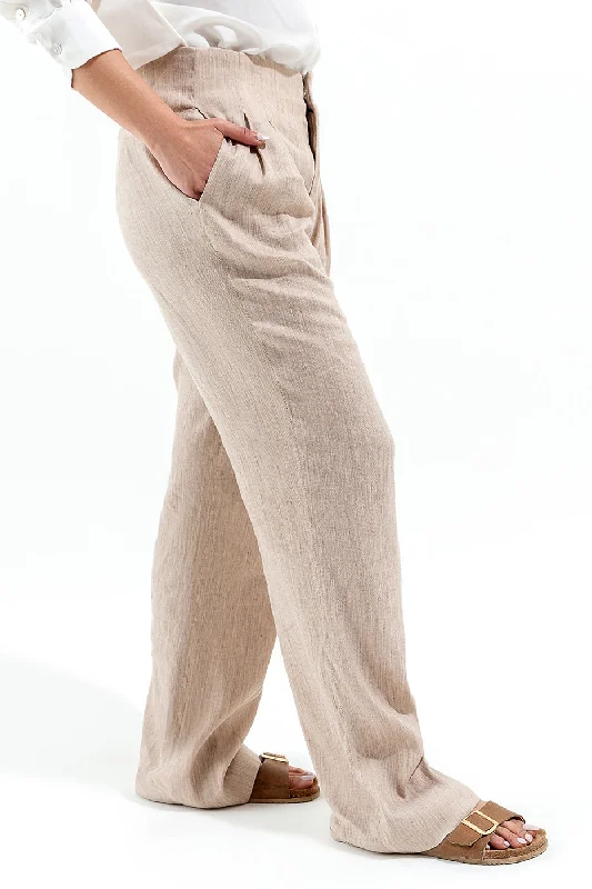 PLEATED WIDE LEG TAILORED PANTS