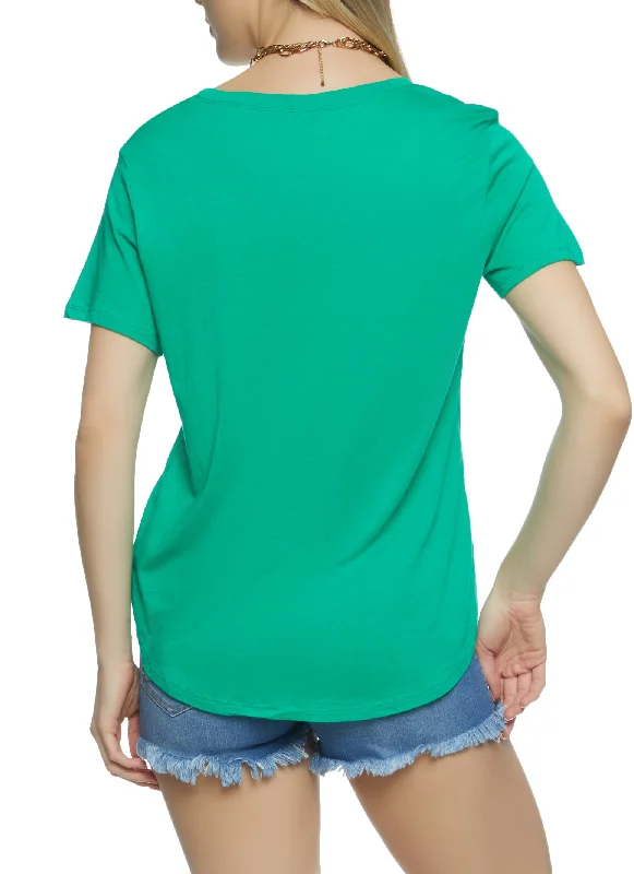 Modal Scoop Neck Short Sleeve Tee