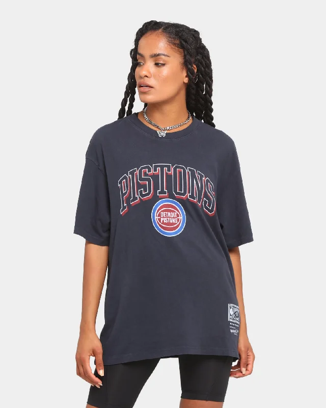 Mitchell & Ness Detroit Pistons Keyline Logo Vintage T-Shirt Black